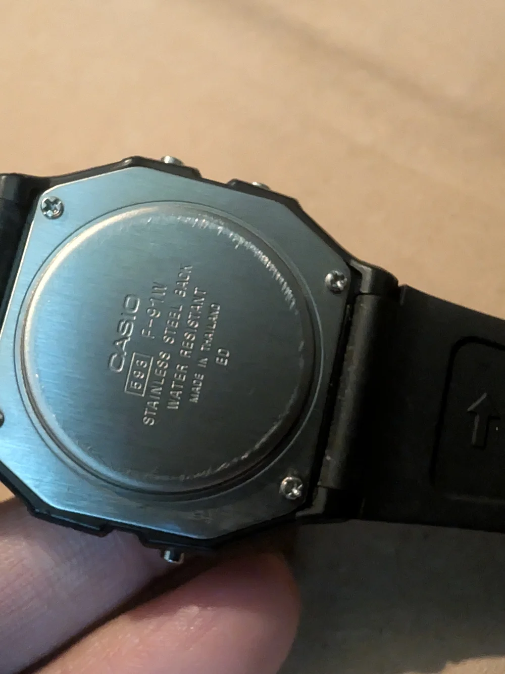 Casio Black Digital Watch with Blue Trim